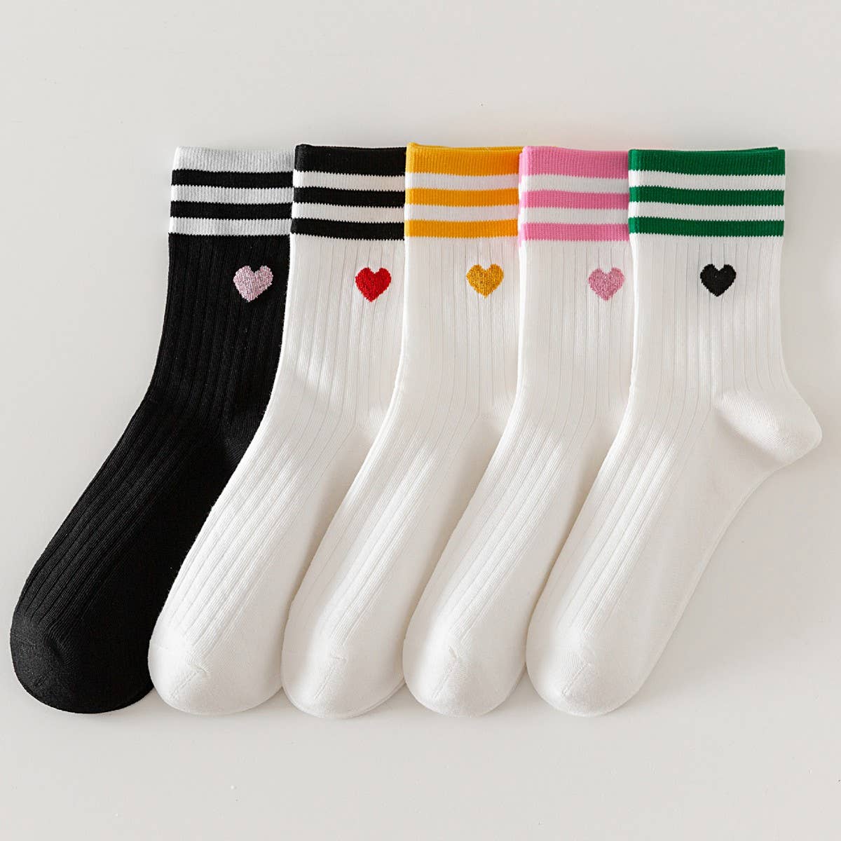 Sweethrt College Style Heart Socks