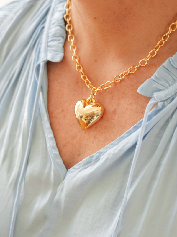 The Aubrey Puffy Heart Necklace