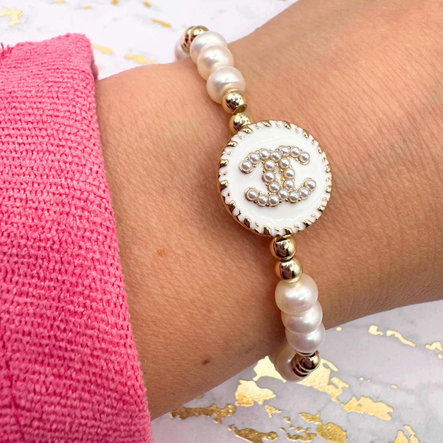 14K Gold Filled+Freshwater Pearls Bracelet