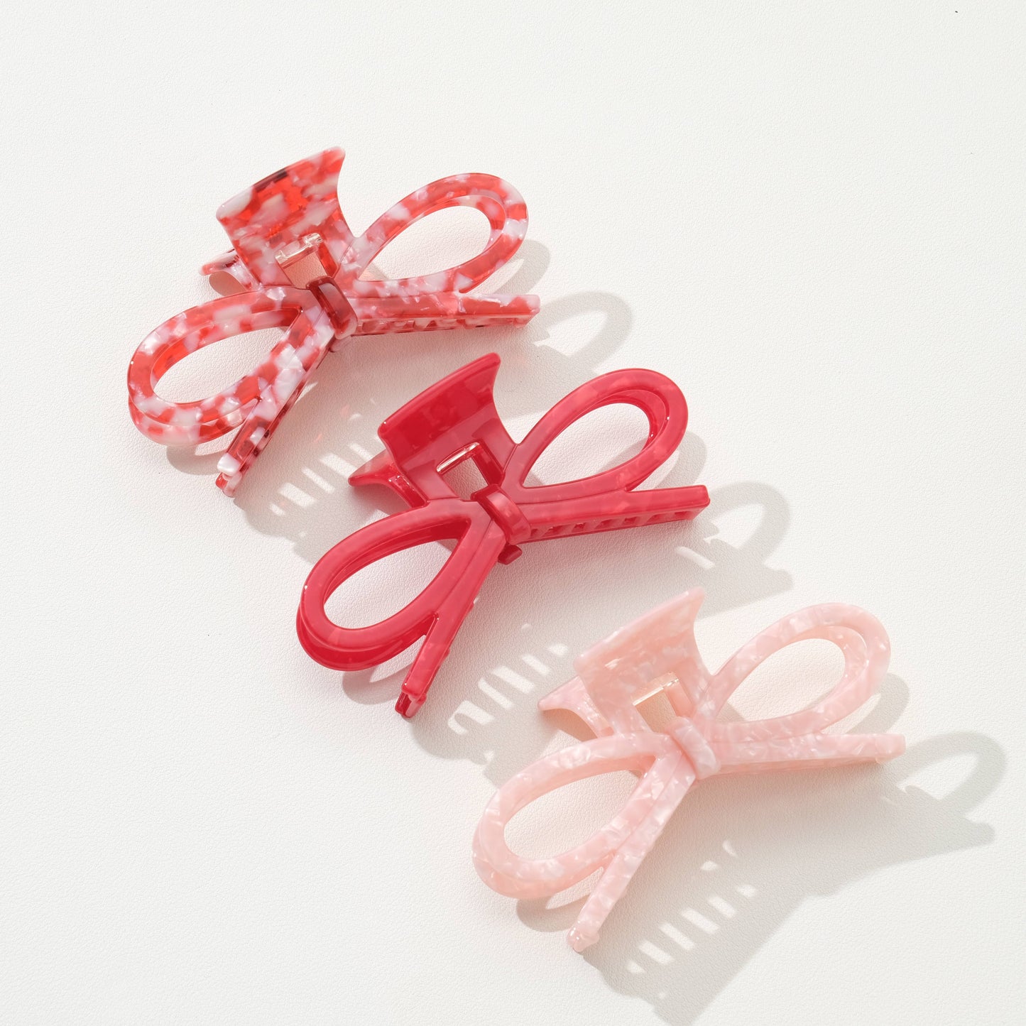 Valentine Wide Bow Claw Clip