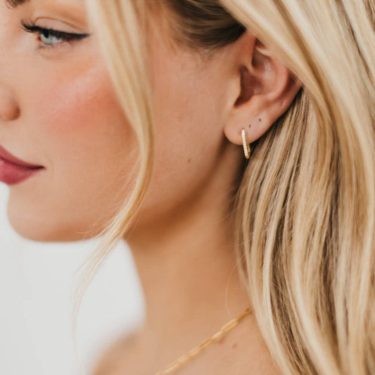 U Hoop Diamond Earrings